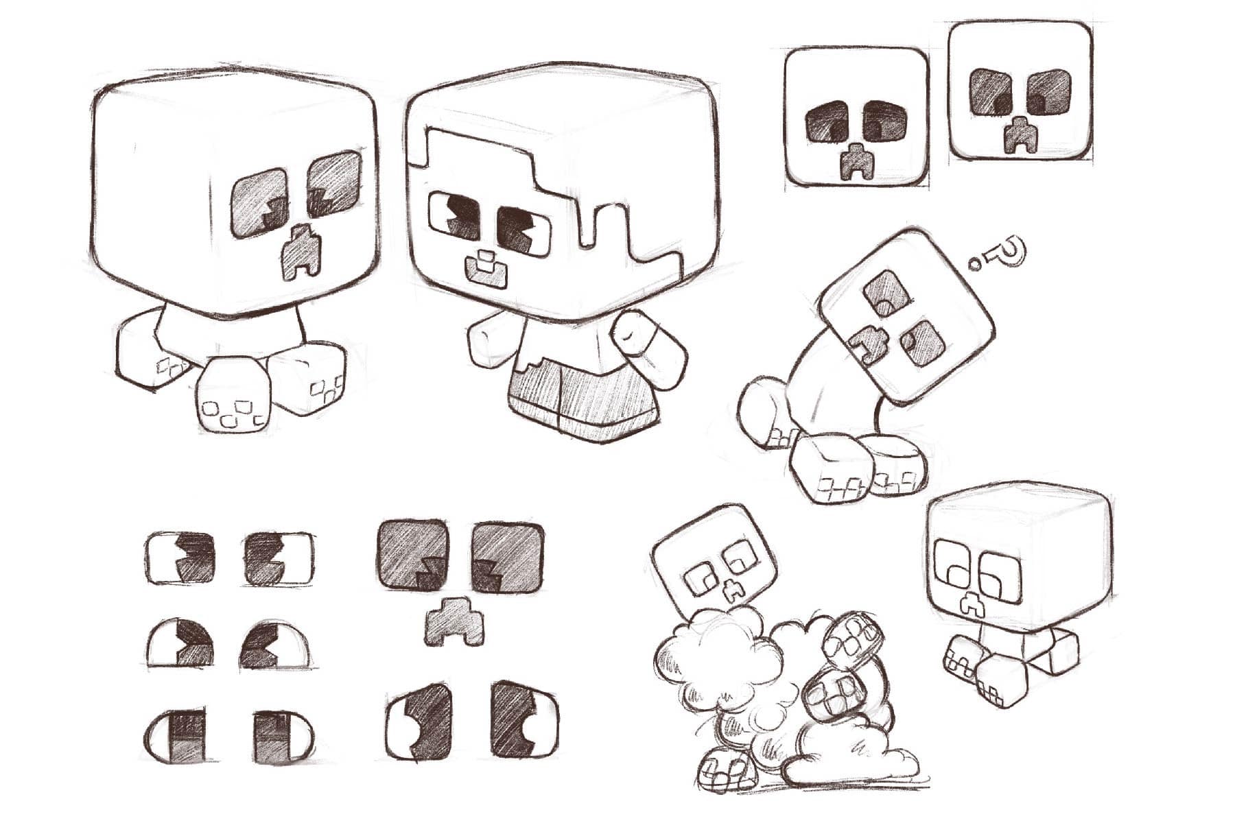 Stylization exploration for the mobhead minis line